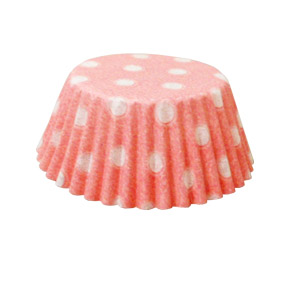 Light Pink Mini Cup with White Polka Dots ~ 500 Count