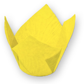 Medium Yellow Tulip Cup ~ 2" Base