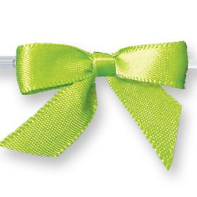 Large Neon Green Bow on Twistie ~ 3-1/4" Bow