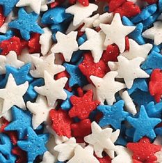 Red, White & Blue Star Shapes