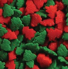 Red & Green Confetti Christmas Trees
