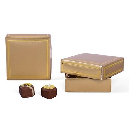 Gold 3 oz Square Cover with Gold Border ~ 250 Count