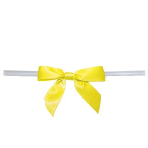Small Daffodil Yellow Bow on Twistie ~ 250 Count