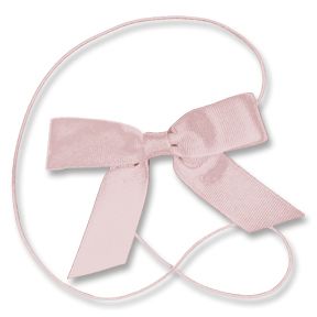Light Pink 4" Grosgrain Bow on Matching Loop