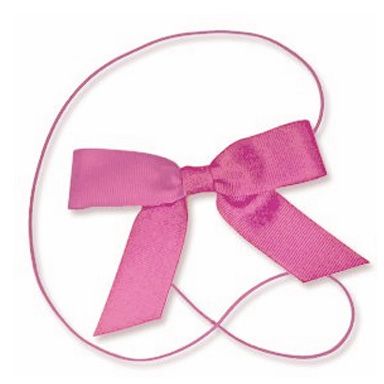 Hot Pink 4" Grosgrain Bow on Matching Loop