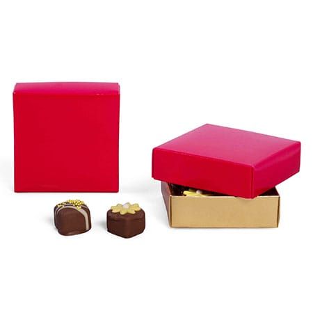 3 oz Square 1-Layer Red Covers ~ 25 Count