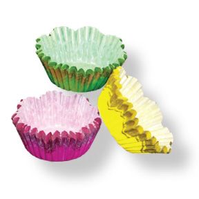 Scalloped Cups w/Gold Borders ~ 1-1/8 x 5/8