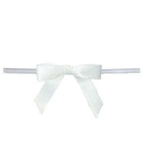 Small White Bow on Twistie  ~ 250 Count