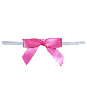 Small Hot Pink Bow on Twistie ~ 250 Count