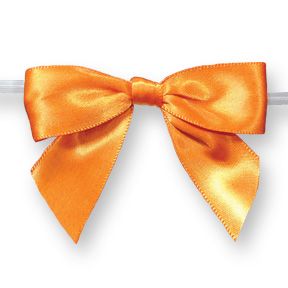 Large Orange Bow on Twistie ~ 100 Count