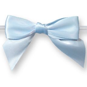Large Light Blue Bow on Twistie ~ 100 Count