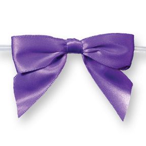 Large Purple Bow on Twistie ~ 100 Count