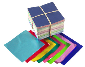 6" Foil Squares ~ 8-Color Assortment