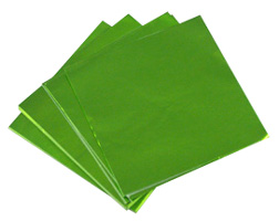 6" Foil Squares ~ Chartreuse