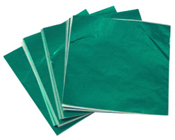 4" Dark Green Foil Squares ~ 500 Count