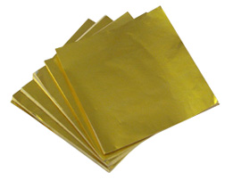 6" Foil Squares ~ Gold