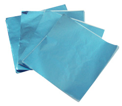 3-1/4" Light Blue Foil Squares ~ 500 Count