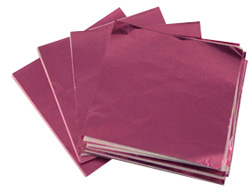 4" Pink Foil Squares ~ 500 Count