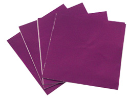 4" Purple Foil Squares ~ 500 Count
