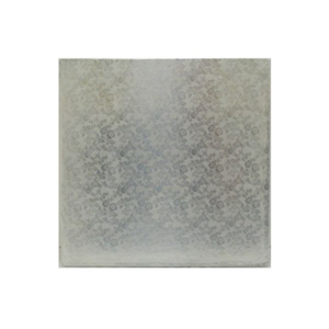 16" Square Silver Cake Drum 1/2" Wrapped