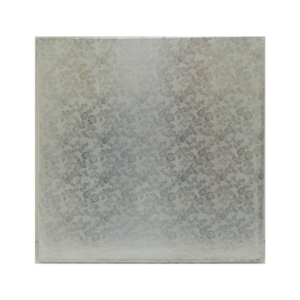 18" Square Silver Cake Drum 1/2" Wrapped