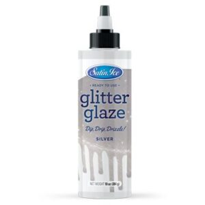 Silver Glitter Glaze 10 oz ~ Case of 3 Bottles