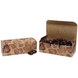 Leaves on Kraft 1/2 lb Rectangular Box ~ 25 Count