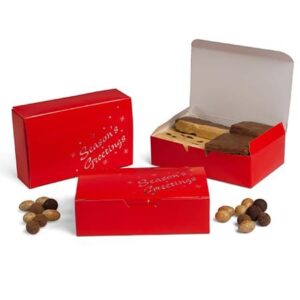 Red w/"Seasons Greetings" ~ 1-1/2# Rectangular (25 Count)