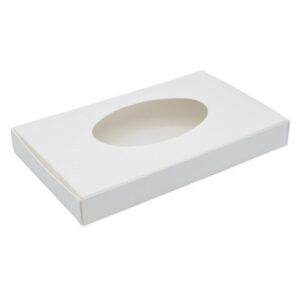 1 lb White 1-Layer Box with Oval Window ~ 25 Count