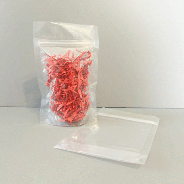 4.75" x 2" x 7.25" Clear Zipper Stand Up Bag