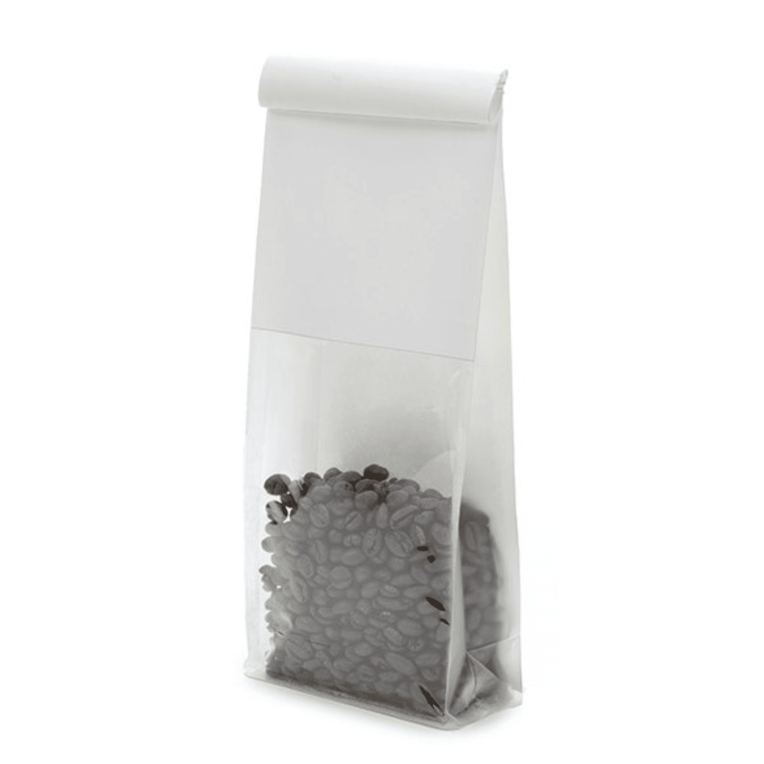 Small White Box Bottom Bags with Clear Window & Tin Tie ~ 100 Count