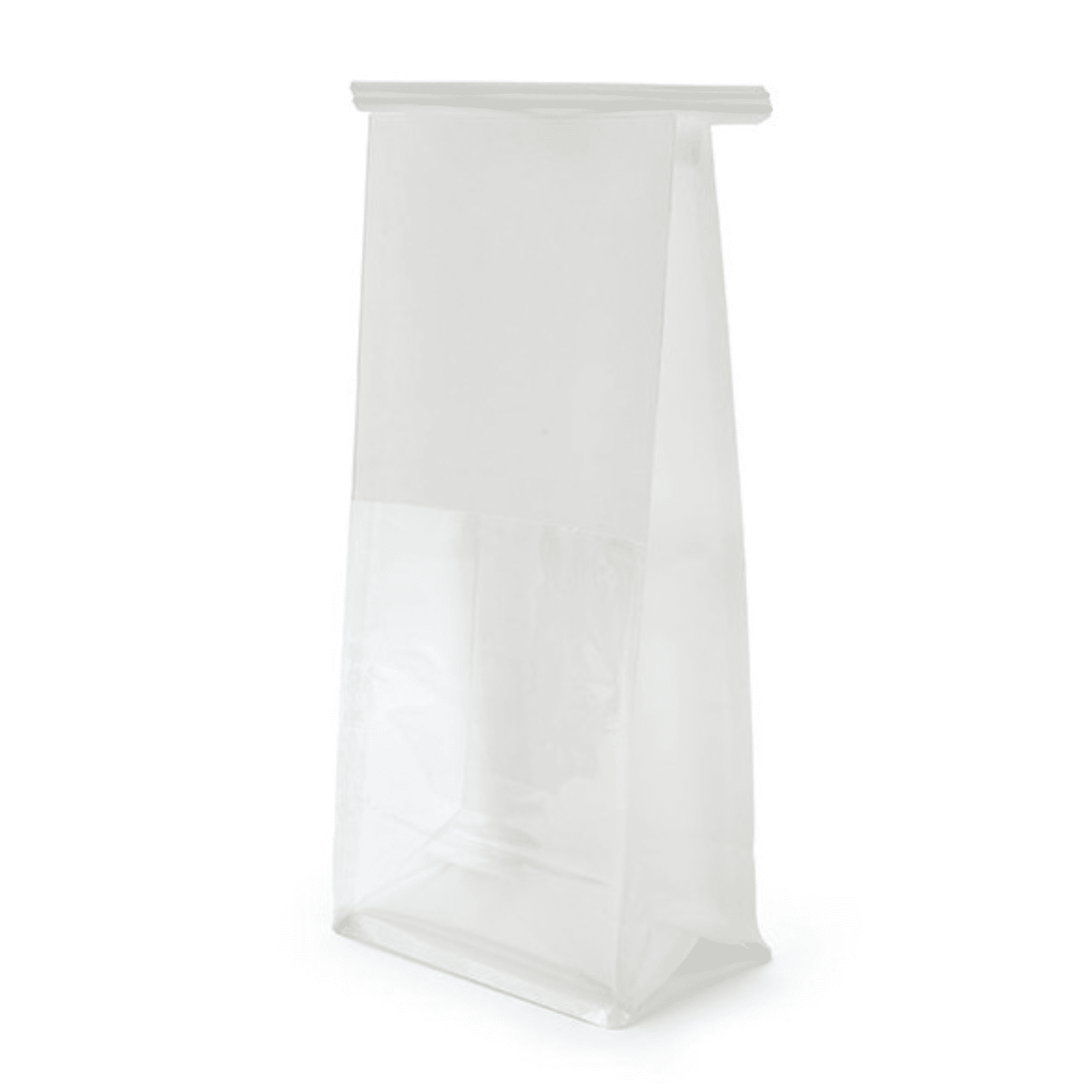 Medium White Box Bottom Bags with Clear Window & Tin Tie ~ 100 Count - Image 2