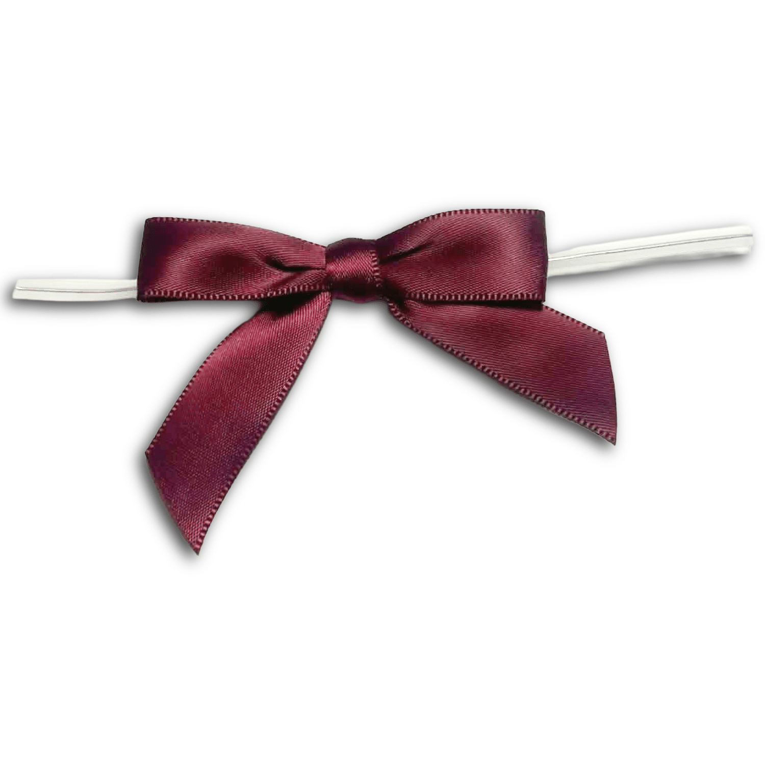 Medium Burgundy Bow on Twistie ~ 100 Count
