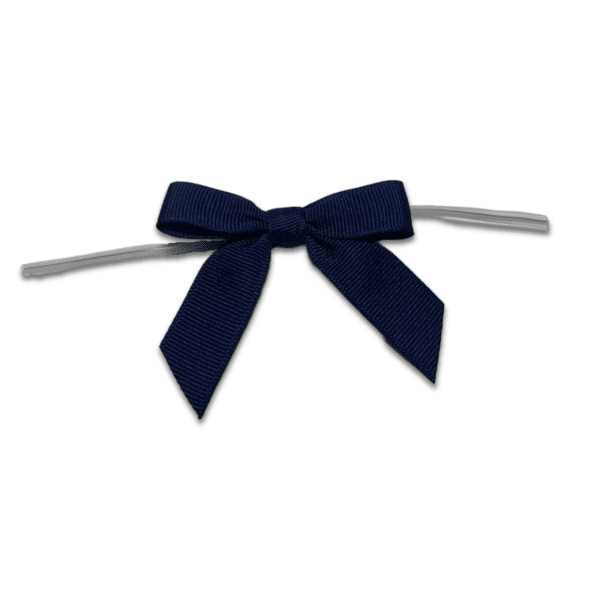 Medium Lt. Navy Blue Grosgrain Bow on Twistie ~ 100 Count