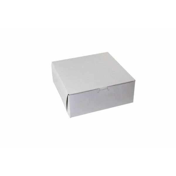 White Kraft Box ~ 10x10x4 ~ Holds Six Cupcakes