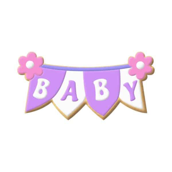 Four Flag Banner Cookie Cutter - 4" - Image 3