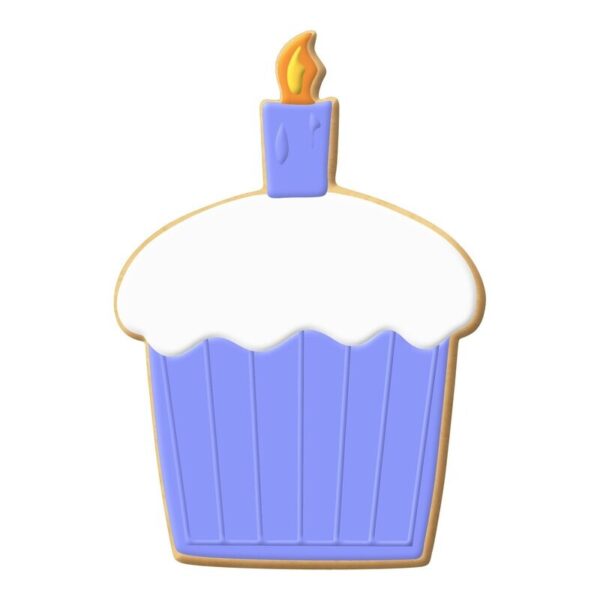 Cupcake with Candle Cookie Cutter 4" - Image 2