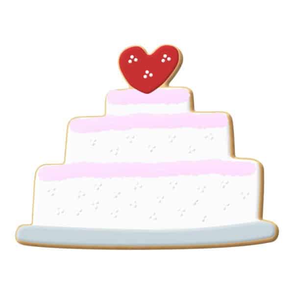 3-Layer Cake with Heart Cookie Cutter 4" - Image 2