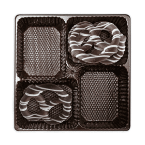 Brown 32oz Square Tray ~ 4 Cavities