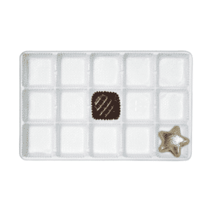 White 1/2lb Rectangular Tray ~ 15 Cavities