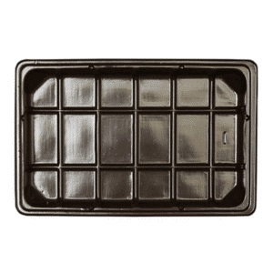 Brown 1/2lb Rectangular Tray ~ 1 Cavity (Fudge)