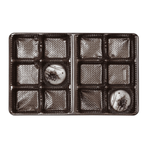 Brown 1/2lb Rectangular Tray ~ 12 Cavities