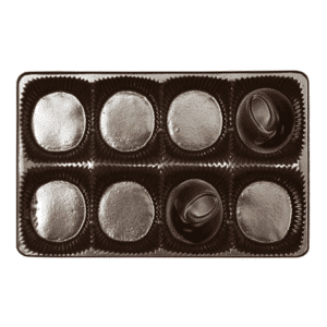 Brown 1/2lb Rectangular Tray ~ 8 Cavities