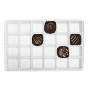 White 1lb Rectangular Tray ~ 24 Cavities