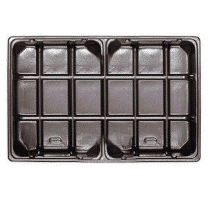 Brown 1lb Rectangular Tray ~ 1 Cavity Fudge (Cavity 8-11/16)