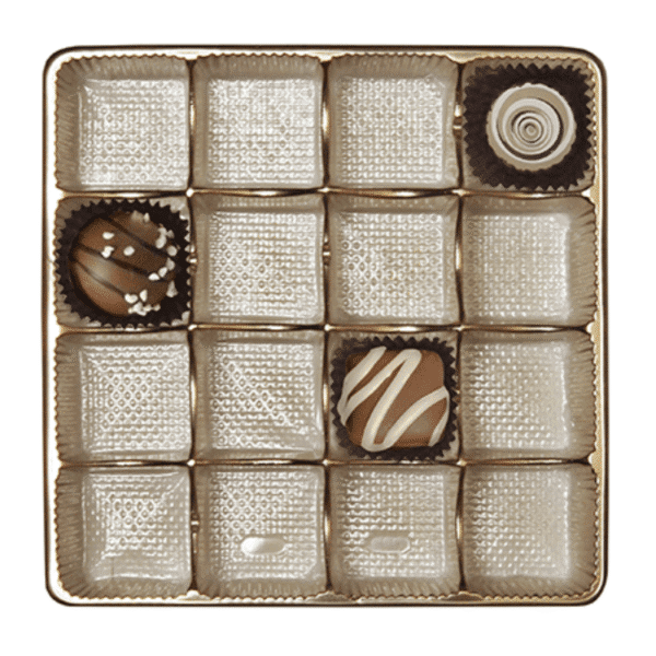 Gold 8oz Square Tray ~ 16 Cavities (Case of 500)