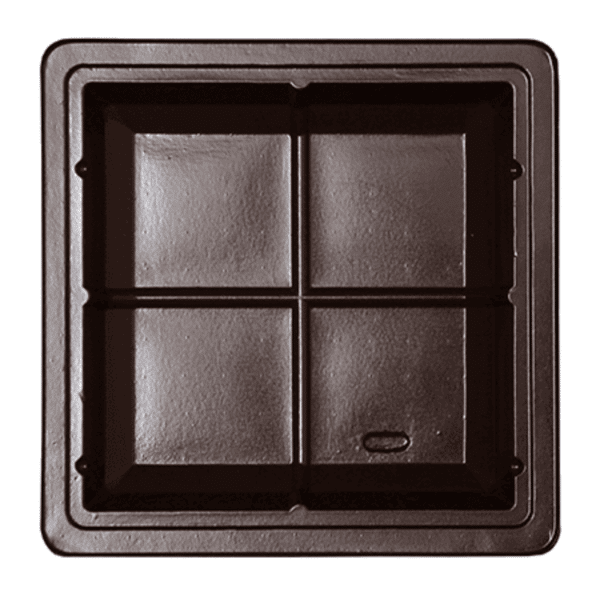 Brown 8oz Square Tray ~ 1 Cavity (Fudge) ~ 500 Count