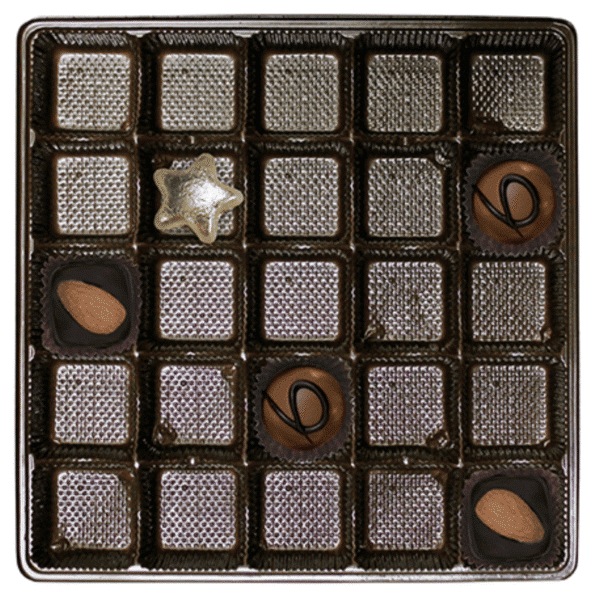 Brown 16oz Square Tray ~ 25 Cavities (Case of 500)