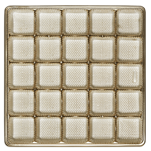 Gold 16oz Square Tray ~ 25 Cavities (Case of 500)