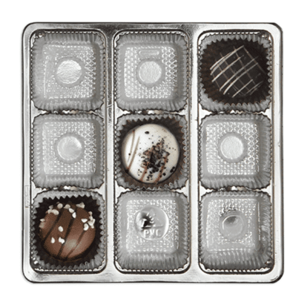 Silver Tray - 8oz Square 9 Cavity (Case of 500)